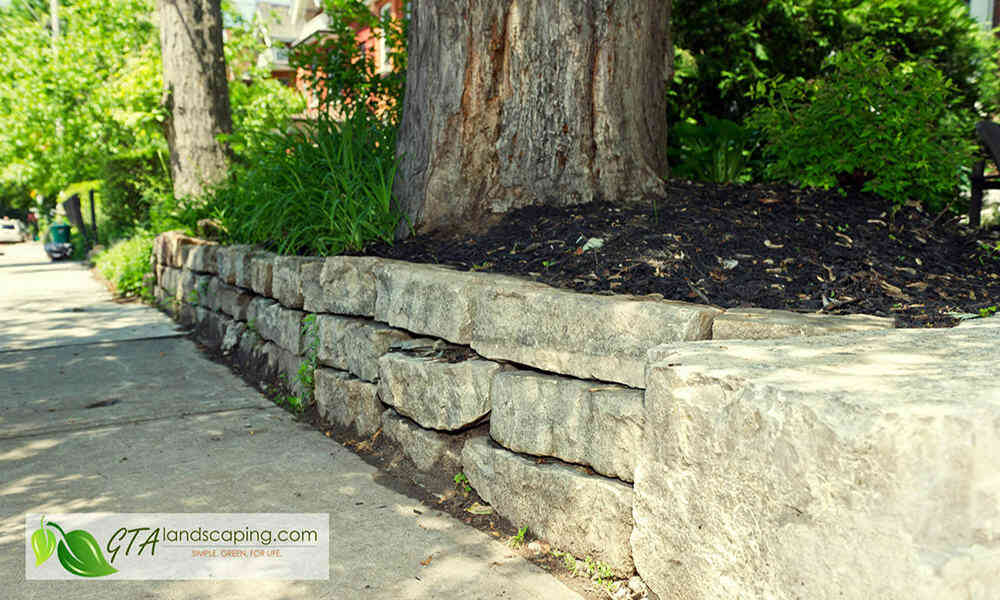 Residental Retaining Wall Project in Toronto.