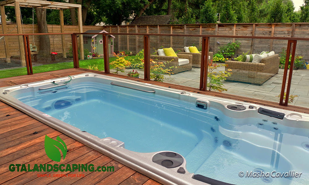 Swiming Spa Fiberglass Pool Installation in Toronto.