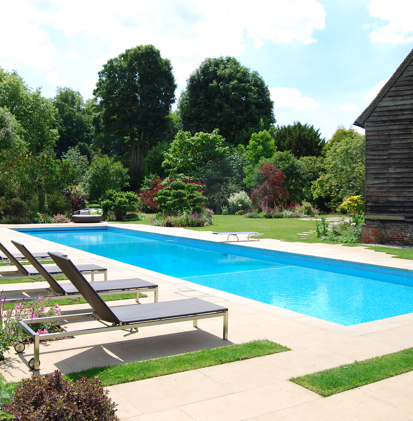 Example of installed vinyl pool.