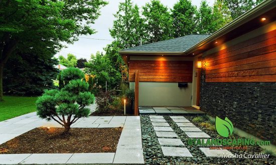GTA-Landscaping-Alamosa-Dr.-Toronto-Heated-walkway-LED-lights-natural-stone